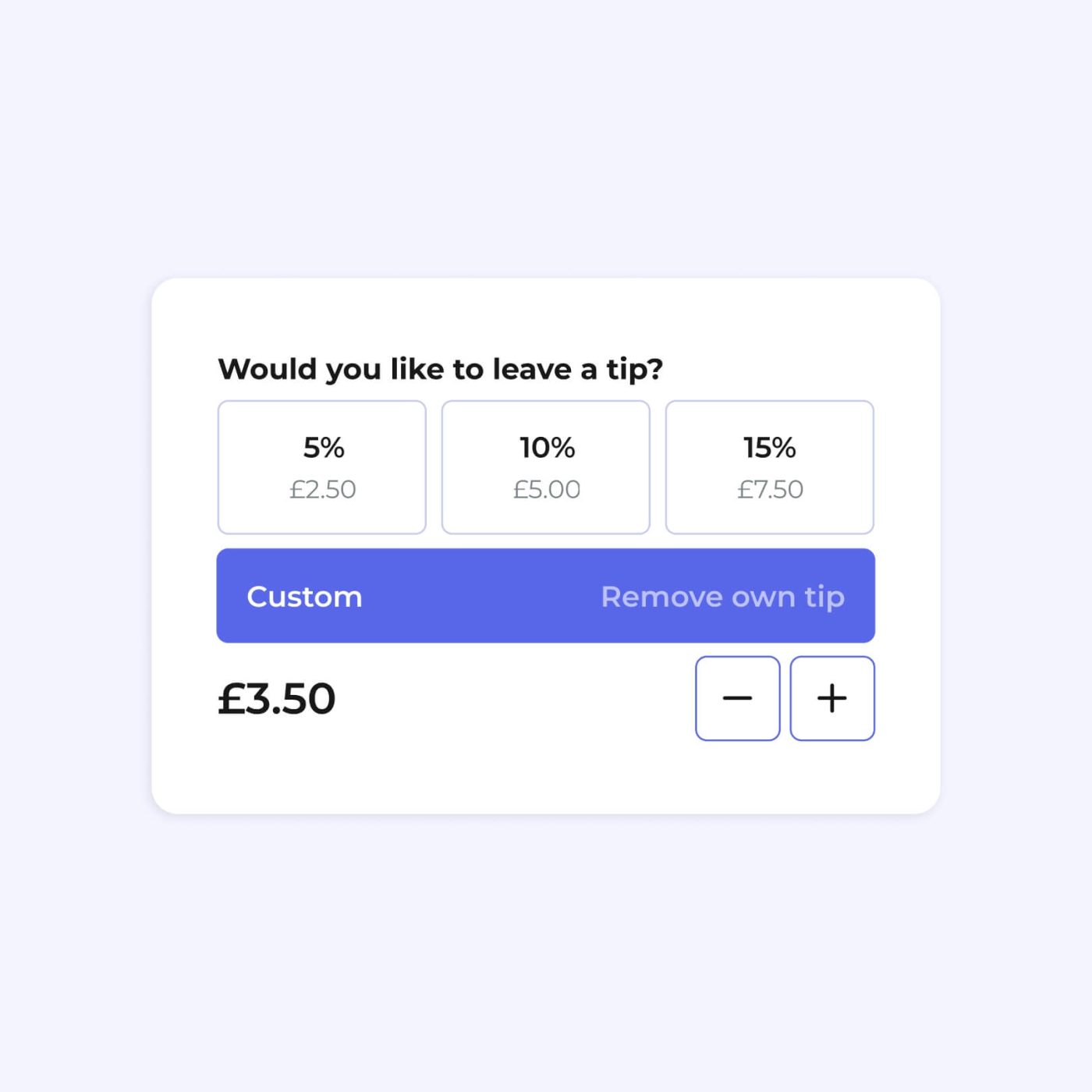 Online Food Ordering System Customer Tips Checkout